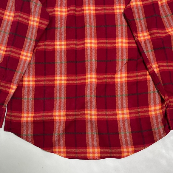 Burberry London Men's Check Button Down Shirt Red Made In U.S.A. Size M - Picture 12 of 12